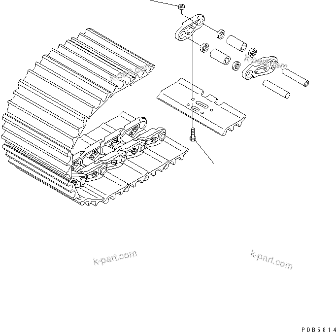 Komatsu parts book diagram for PC228USLC-2J S/N 15001-UP (For KUK / Chassis only): SHOE BOLT AND NUT SERVICE KIT