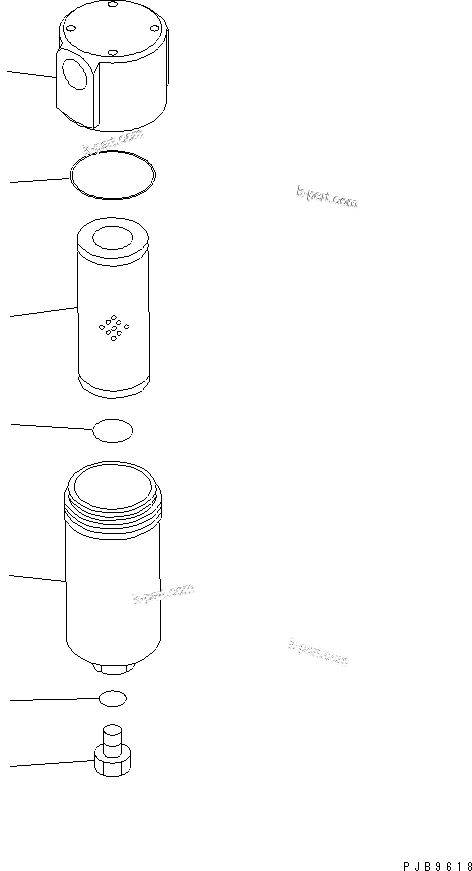 Komatsu parts book diagram for PC228USLC-2J S/N 15001-UP (For KUK / Chassis only): FILTER (INNER PARTS) (FOR ATTACHMENT LINE)(#15548-)