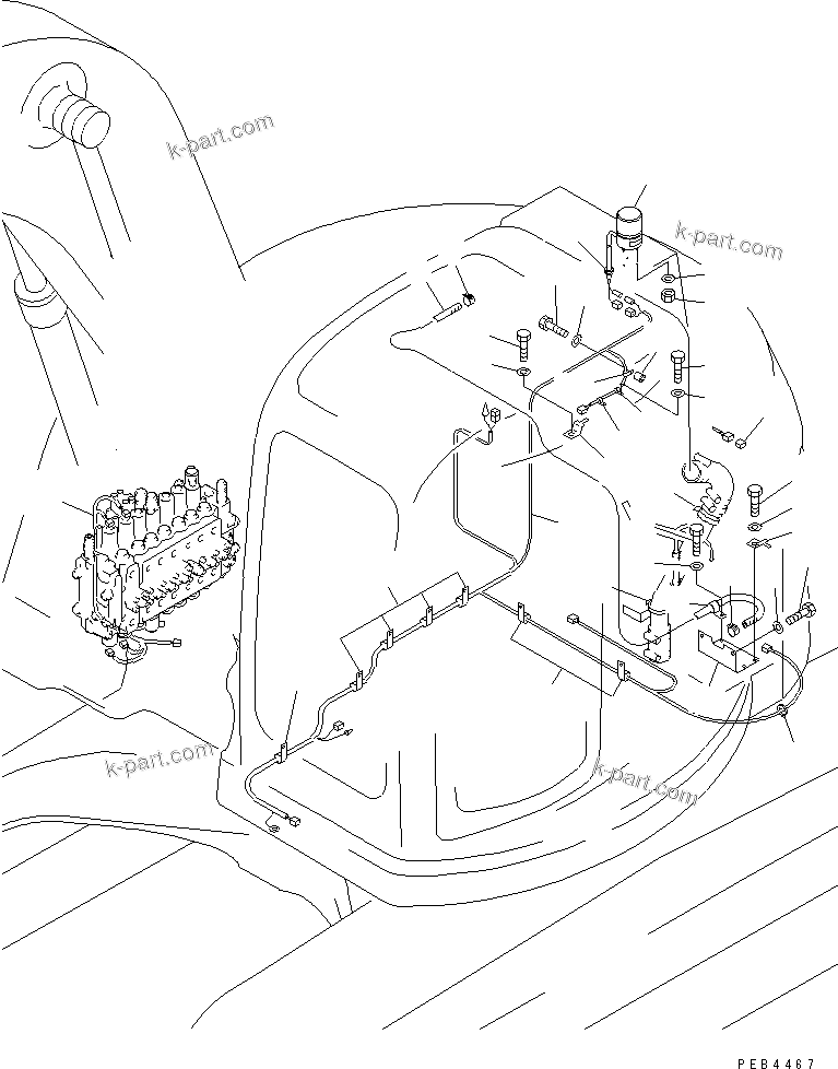 Komatsu parts book diagram for PC228UU-1-TN S/N 10001-UP: CERAMIC MUFFLER(#10001-10021)
