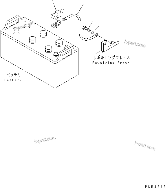 Komatsu parts book diagram for PC228UU-1-TN S/N 10001-UP: WIRING (BATTERY CASE)(#10001-10021)