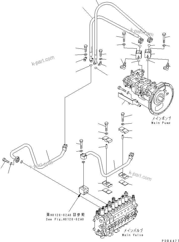 Komatsu parts book diagram for PC228UU-1-TN S/N 10001-UP: DELIVERY LINE(#10001-10021)