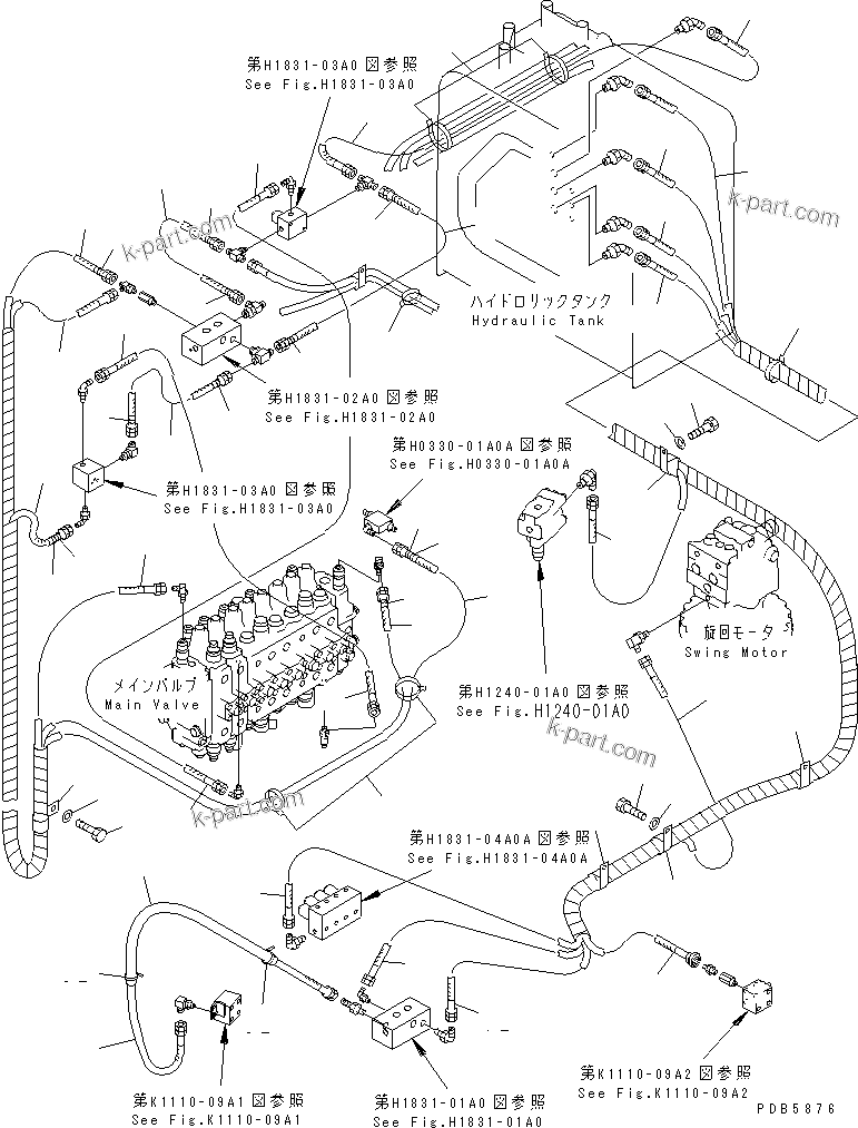 Komatsu parts book diagram for PC228UU-1-TN S/N 10001-UP: SOLENOID VALVE (HOSE)(#10022-10324)
