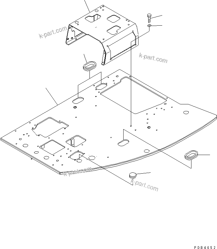 Komatsu parts book diagram for PC228UU-1-TN S/N 10001-UP: FLOOR FRAME (FLOOR FRAME)(#10001-10021)
