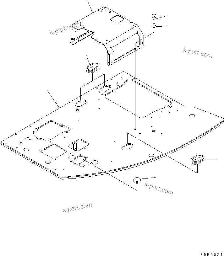 Komatsu parts book diagram for PC228UU-1-TN S/N 10001-UP: FLOOR FRAME (FLOOR FRAME) (TUNNEL SPEC.)(#10022-10573)