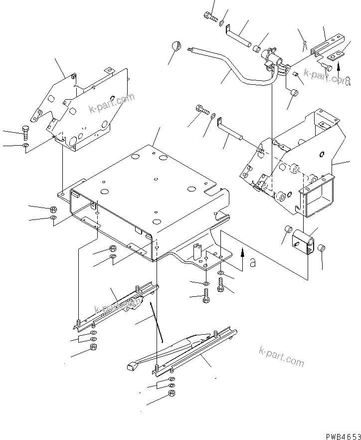 Komatsu parts book diagram for PC228UU-1-TN S/N 10001-UP: FLOOR FRAME (BASE) (1/2)(#10001-10021)