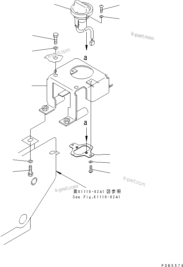 Komatsu parts book diagram for PC228UU-1-TN S/N 10001-UP: FLOOR FRAME (FUEL CONTROL)(#10022-10573)
