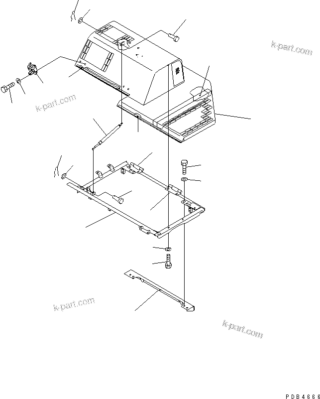 Komatsu parts book diagram for PC228UU-1-TN S/N 10001-UP: HOOD (HOOD) (1/2) (TUNNEL SPEC.)(#10001-10021)