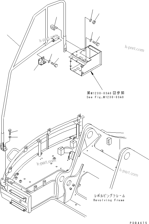 Komatsu parts book diagram for PC228UU-1-TN S/N 10001-UP: HAND RAIL(#10001-10576)