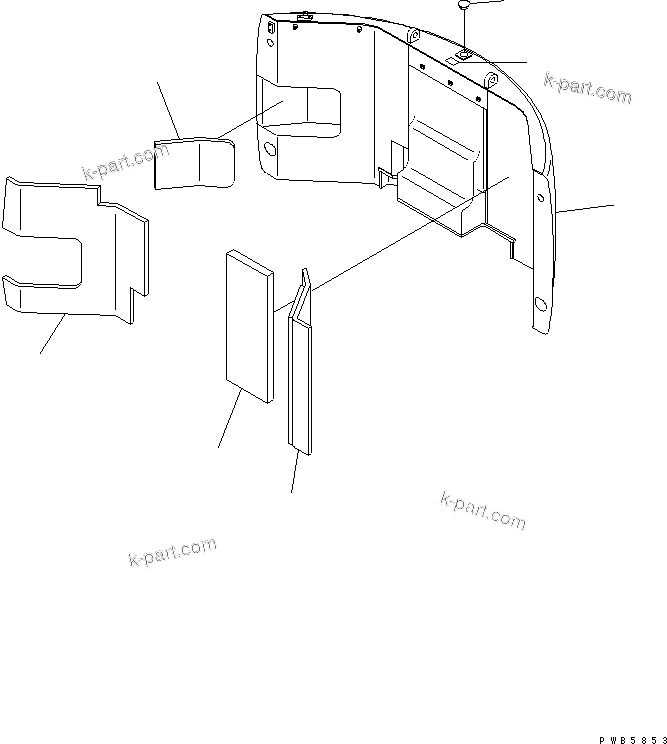 Komatsu parts book diagram for PC228UU-1-TN S/N 10001-UP: COUNTER WEIGHT (SLING)(#10022-10573)