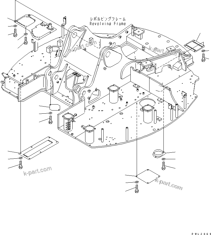 Komatsu parts book diagram for PC228UU-1-TN S/N 10001-UP: UNDER COVER(#10577-10579)