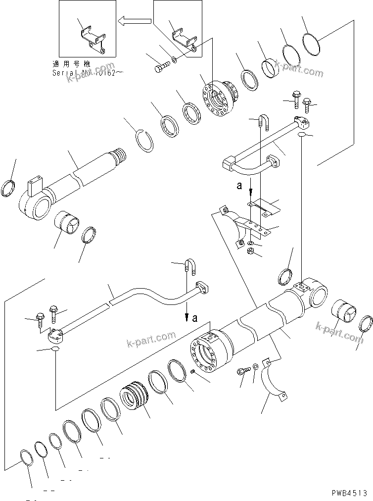 Komatsu parts book diagram for PC228UU-1-TN S/N 10001-UP: BOOM CYLINDER(#10001-10573)