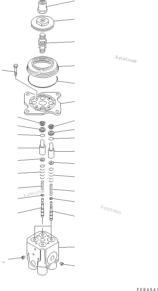 Komatsu parts book diagram for PC228UU-1-TN S/N 10001-UP: PPC VALVE (FOR WORK EQUIPMENT)