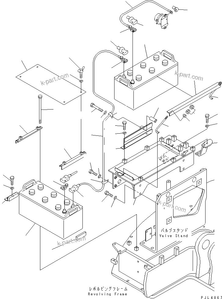 Komatsu parts book diagram for PC228US-1T S/N 11001-UP (For Formosa): BATTERY (NX300)(#11685-)