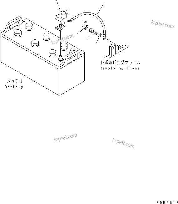 Komatsu parts book diagram for PC228US-1T S/N 11001-UP (For Formosa): WIRING (BATTERY CASE)