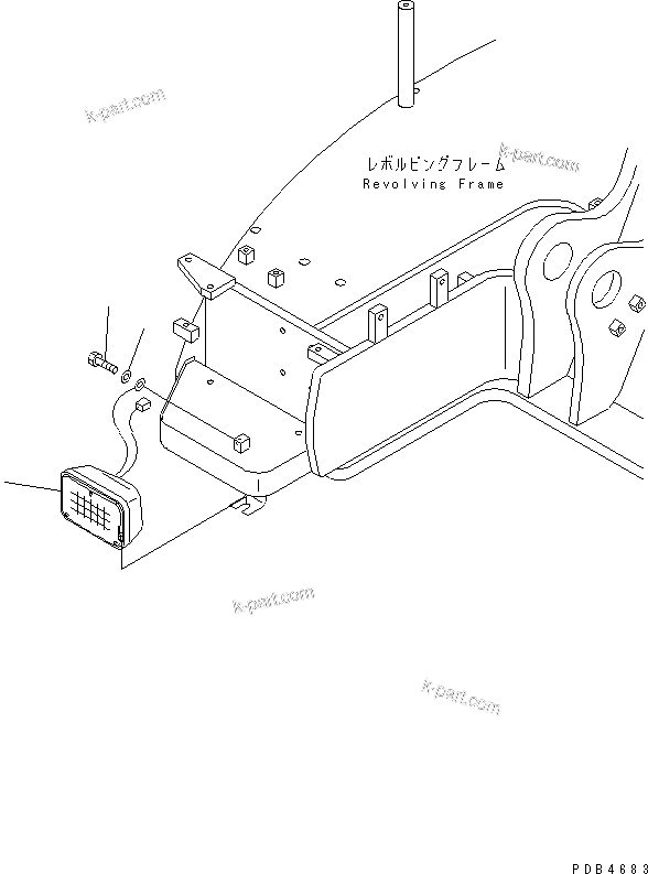 Komatsu parts book diagram for PC228US-1T S/N 11001-UP (For Formosa): WIRING (WORKING LAMP ? FRONT)
