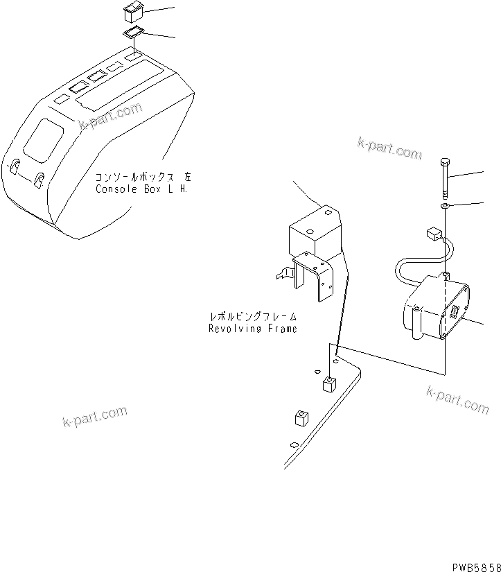Komatsu parts book diagram for PC228US-1T S/N 11001-UP (For Formosa): TRAVEL ALARM (WITH SWITCH)