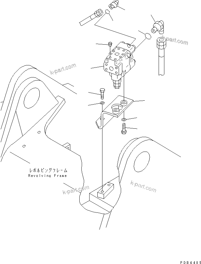 Komatsu parts book diagram for PC228US-1T S/N 11001-UP (For Formosa): DRIFT PRIVENTIVE (BOOM)