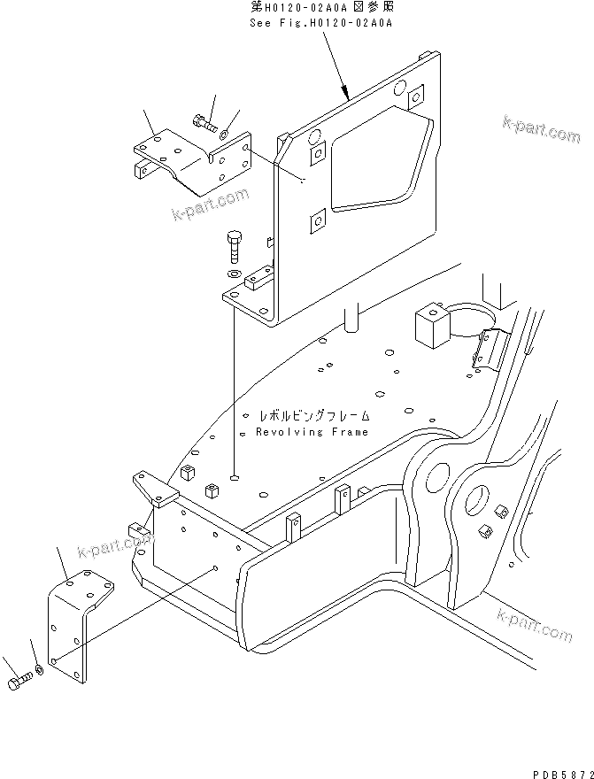 Komatsu parts book diagram for PC228US-1T S/N 11001-UP (For Formosa): ATTACHMENT LINE (1 ACTUATOR) (BRACKET)