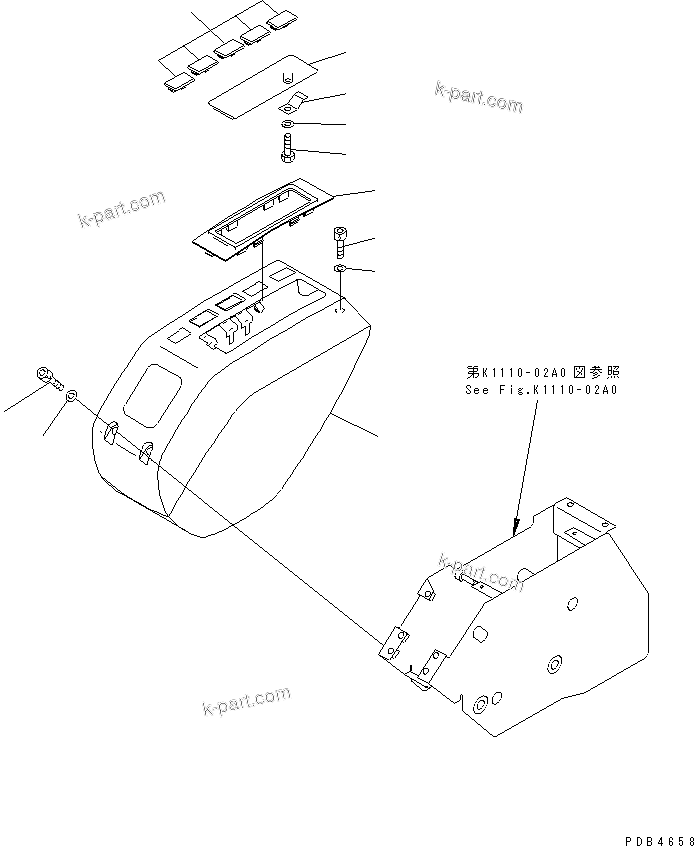 Komatsu parts book diagram for PC228US-1T S/N 11001-UP (For Formosa): FLOOR FRAME (COVER) (L.H.) (TUNNEL SPEC.)