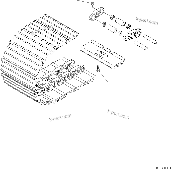 Komatsu parts book diagram for PC228US-1T S/N 11001-UP (For Formosa): SHOE BOLT AND NUT SERVICE KIT