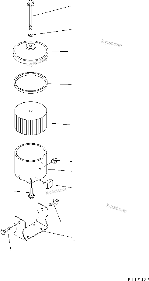 Komatsu parts book diagram for PC228US-1T S/N 11001-UP (For Formosa): FILTER (INNER PARTS)