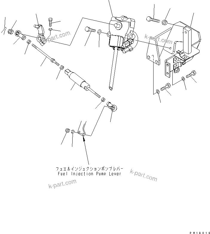 Komatsu parts book diagram for PC228USLC-3-AB S/N 20001-29999: FUEL CONTROL(#20001-)