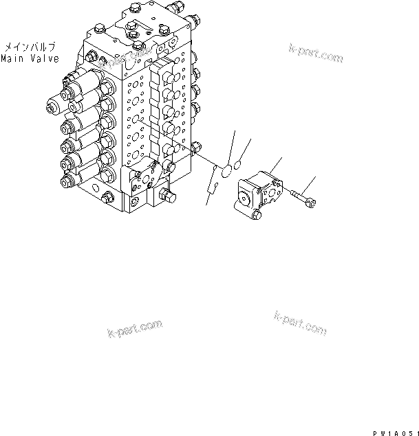 Komatsu parts book diagram for PC228USLC-3-AB S/N 20001-29999: ARM DRIFT PRIVENTIVE(#20001-)
