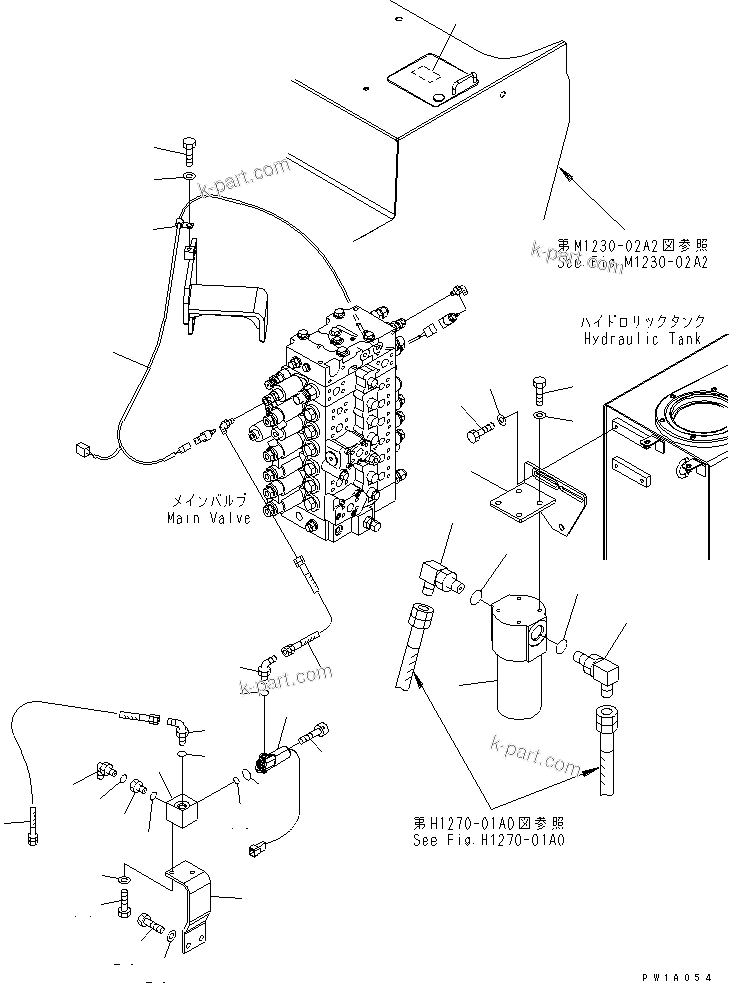 Komatsu parts book diagram for PC228USLC-3-AB S/N 20001-29999: ATTACHMENT LINE (FILTER)(#20001-)