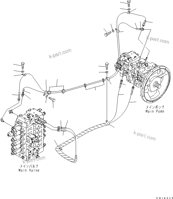 Komatsu parts book diagram for PC228USLC-3-AB S/N 20001-29999: LS LINES(#20001-)