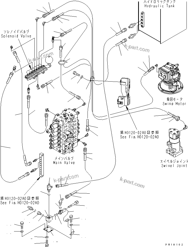Komatsu parts book diagram for PC228USLC-3-AB S/N 20001-29999: SOLENOID VALVE (EPC) (1 ACTUATOR)(#20001-)