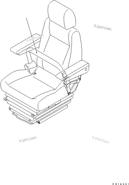 Komatsu parts book diagram for PC228USLC-3-AB S/N 20001-29999: SEAT BELT (48MM WIDE)(#20001-)