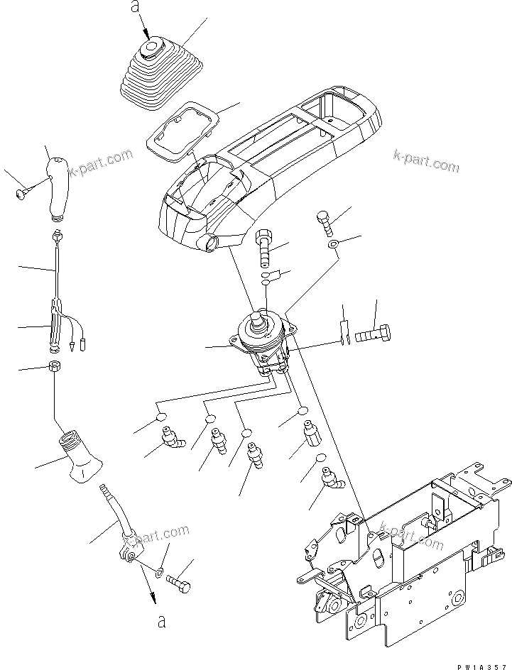 Komatsu parts book diagram for PC228USLC-3-AB S/N 20001-29999: FLOOR FRAME (LEVER AND VALVE) (L.H.)(#20001-)