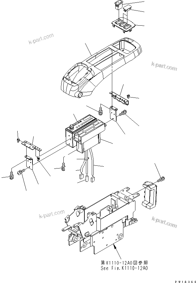 Komatsu parts book diagram for PC228USLC-3-AB S/N 20001-29999: FLOOR FRAME (CONSOLE) (UPPER) (L.H.) (BEACON)(#20001-)