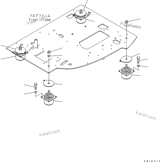 Komatsu parts book diagram for PC228USLC-3-AB S/N 20001-29999: FLOOR MOUNT(#20001-)