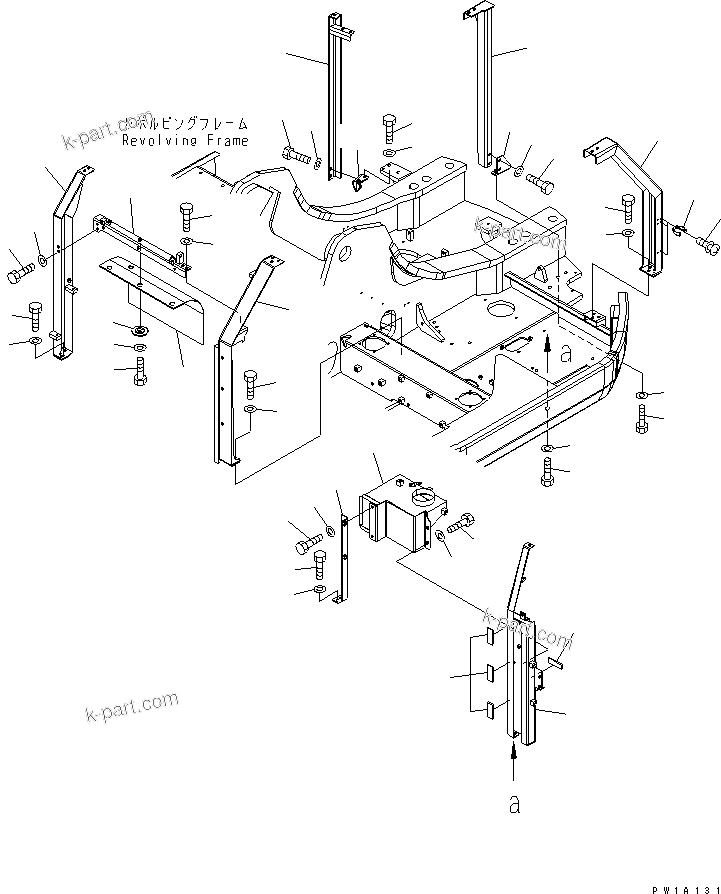Komatsu parts book diagram for PC228USLC-3-AB S/N 20001-29999: FRAME(#20001-)