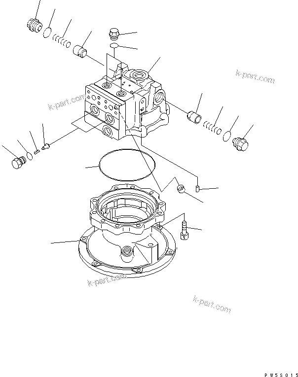 Komatsu parts book diagram for PC228USLC-3-AB S/N 20001-29999: SWING MOTOR (1/3)(#20001-)