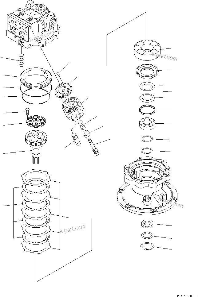 Komatsu parts book diagram for PC228USLC-3-AB S/N 20001-29999: SWING MOTOR (2/3)(#20001-)