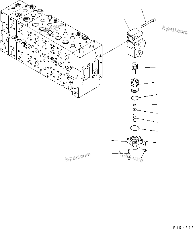 Komatsu parts book diagram for PC228USLC-3-AB S/N 20001-29999: MAIN VALVE (2-ACTUATOR) (15/21) (DEMOLITION SPEC. ? EU. SPEC.)(#20001-)