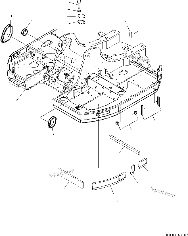 Komatsu parts book diagram for PC228US-3N-YA S/N 30001-UP: REVOLVING FRAME (YELLOW)