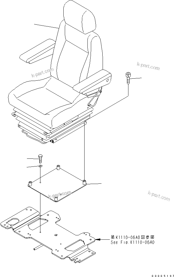 Komatsu parts book diagram for PC228US-3N-YA S/N 30001-UP: OPERATOR'S SEAT(#20001-)