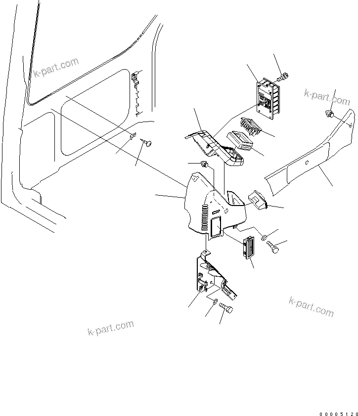 Komatsu parts book diagram for PC228US-3N-YA S/N 30001-UP: OPERATOR'S CAB (MONITOR SYSTEM)