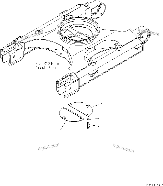 Komatsu parts book diagram for PC228US-3N-YA S/N 30001-UP: UNDER COVER (FOR TRACK FRAME)(#20001-)