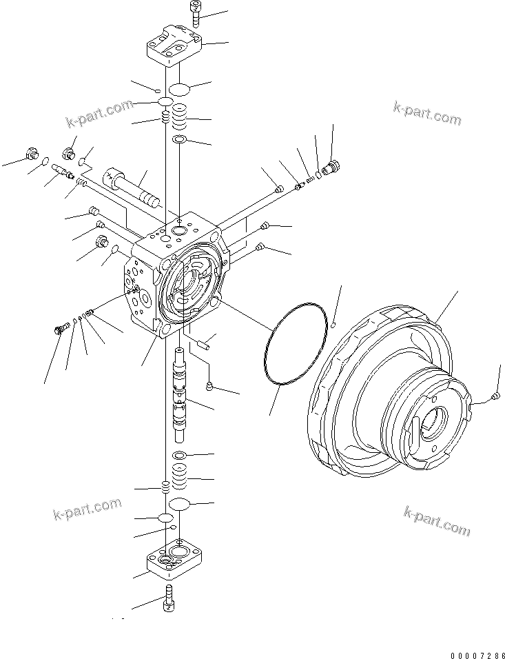 Komatsu parts book diagram for PC228US-3N-YA S/N 30001-UP: TRAVEL MOTOR (1/3)