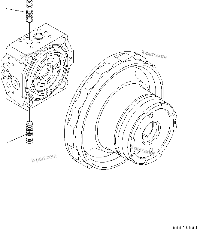 Komatsu parts book diagram for PC228US-3N-YA S/N 30001-UP: TRAVEL MOTOR (3/3)