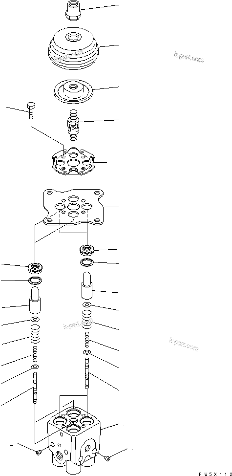 Komatsu parts book diagram for PC228US-3N-YA S/N 30001-UP: PPC VALVE (FOR WORK EQUIPMENT)