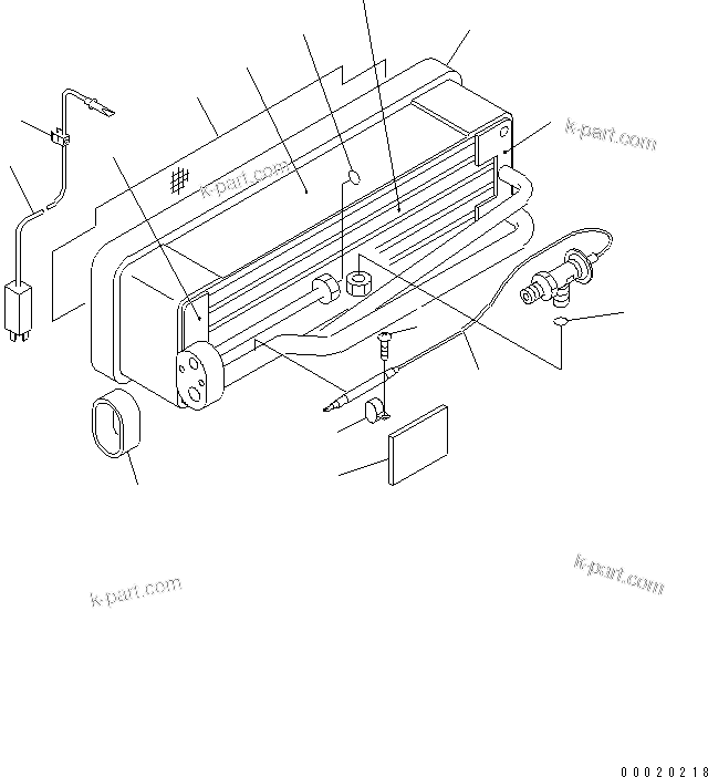 Komatsu parts book diagram for PC228US-3N-YA S/N 30001-UP: AIR CONDITIONER UNIT (EVAPORATOR)