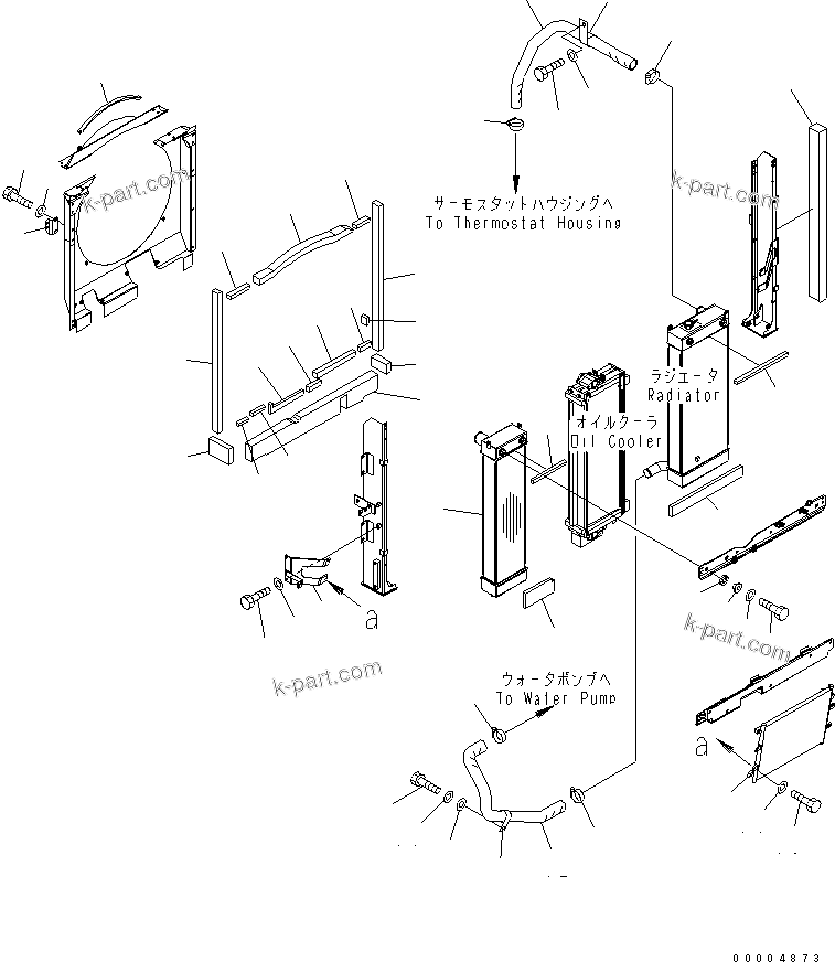 Komatsu parts book diagram for PC228USLC-3N-YA S/N 30001-UP: COOLING (AFTER COOLER ? CONDENSER AND PIPING)