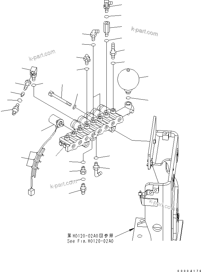 Komatsu parts book diagram for PC228USLC-3N-YA S/N 30001-UP: SOLENOID VALVE (VALVE)