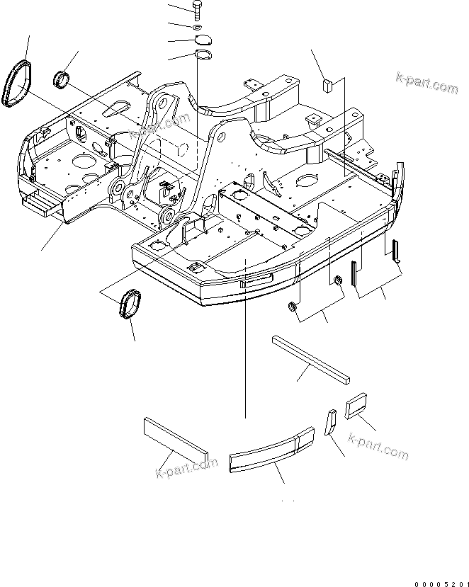 Komatsu parts book diagram for PC228USLC-3N-YA S/N 30001-UP: REVOLVING FRAME (YELLOW)