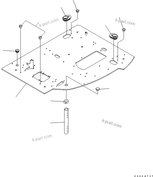 Komatsu parts book diagram for PC228USLC-3N-YA S/N 30001-UP: FLOOR FRAME (FLOOR FRAME)